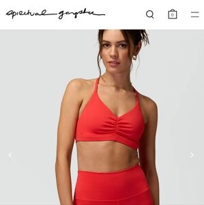 STUDIO T- BACK BRA- LARGE- RUBY RED- SPIRITUAL GANGSTER BRAND